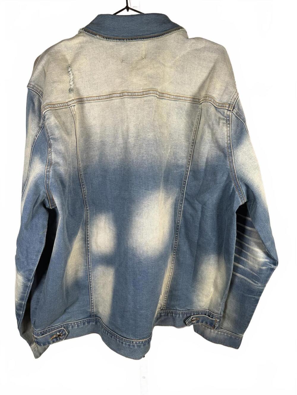 Rockstar Original Thrashed Distressed Denim Jacket Light Wash Men's XXL - Picture 4 of 7